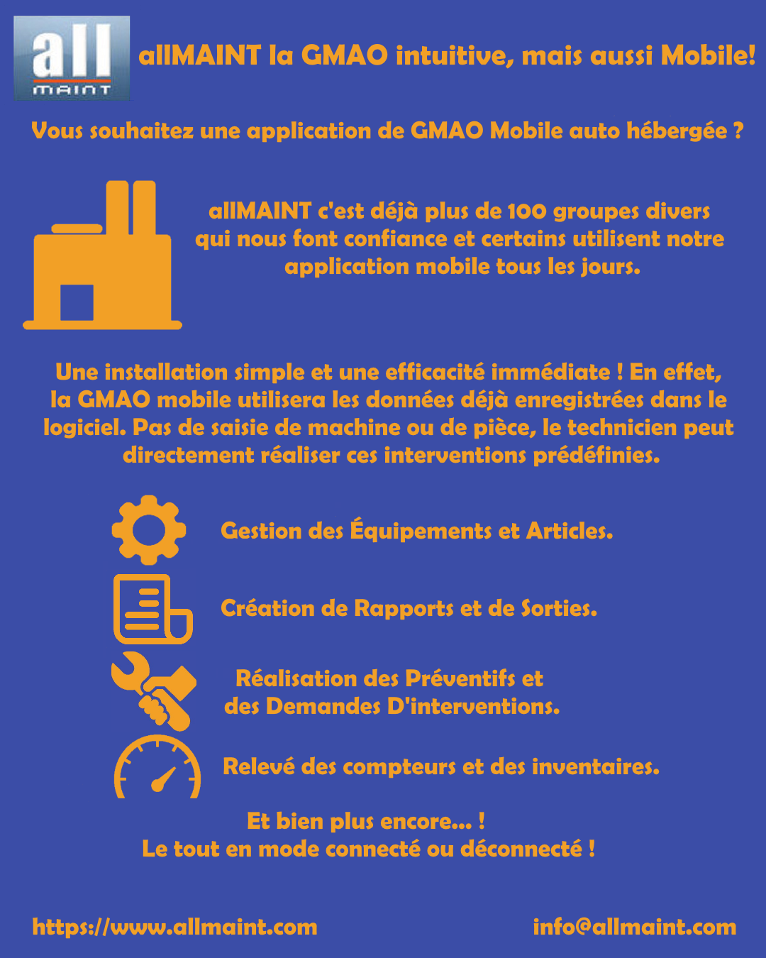 GMAO allMAINT Infographie Mobile